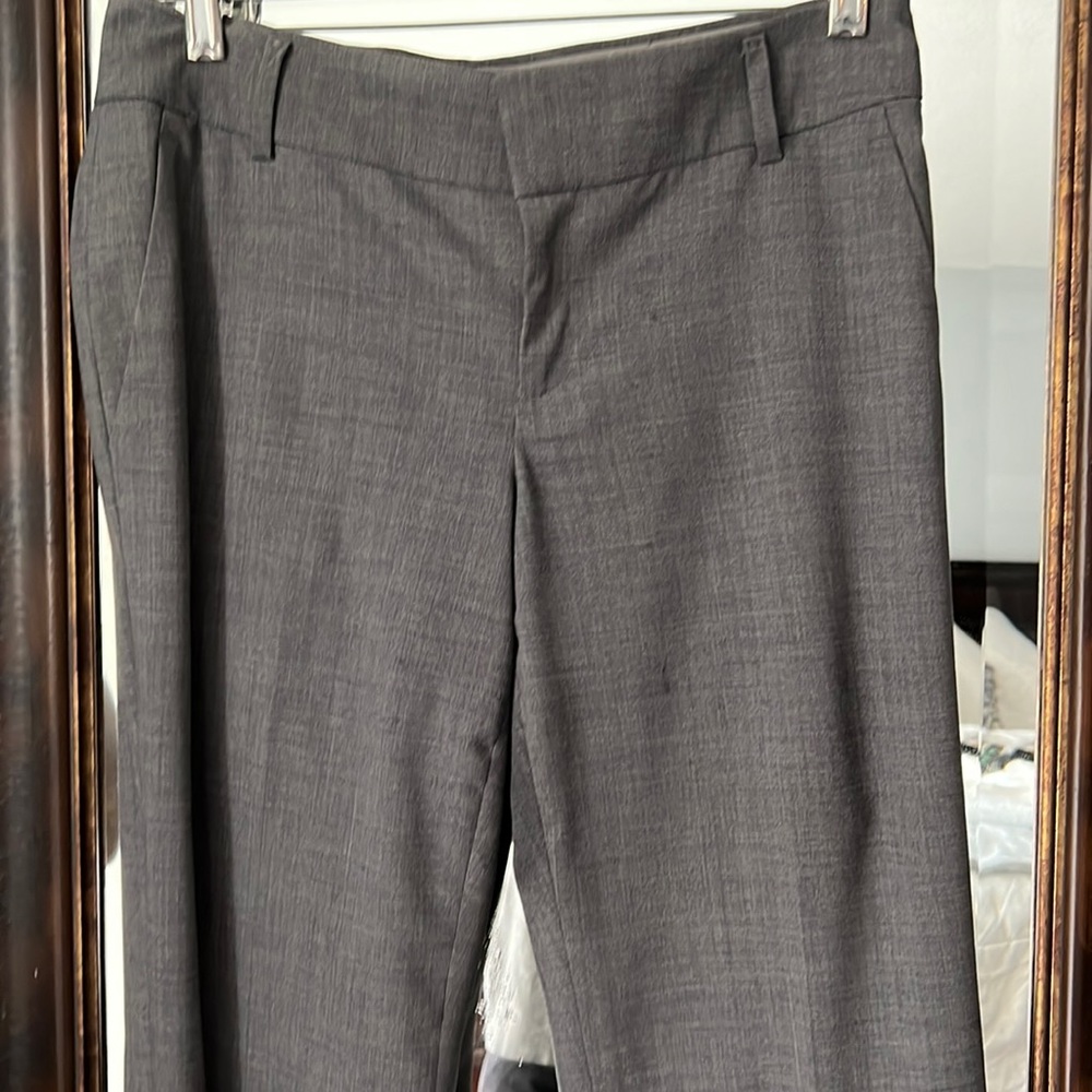 Gray dress pants.